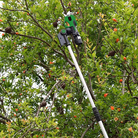Tesoura de poda elétrica de bateria de lítio recarregável sem fio 21V com poste de extensão